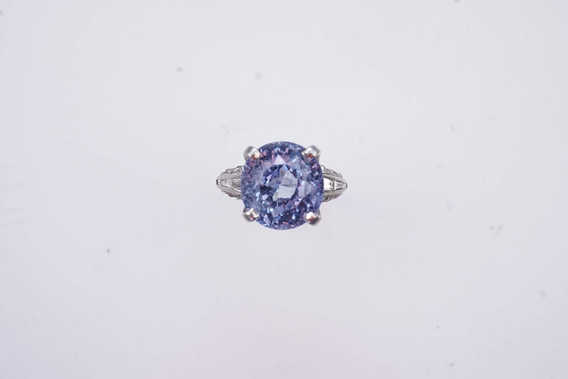 A sapphire and diamond ring
